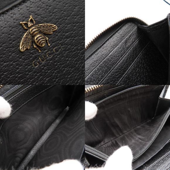 Gucci Round Zipper Metal Bee Animalie Long Wallet Leather - Picture 7 of 9